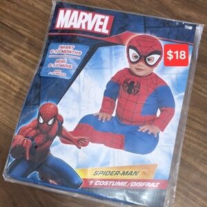 Party City Spider-Man Infant Costume in Red and Blue